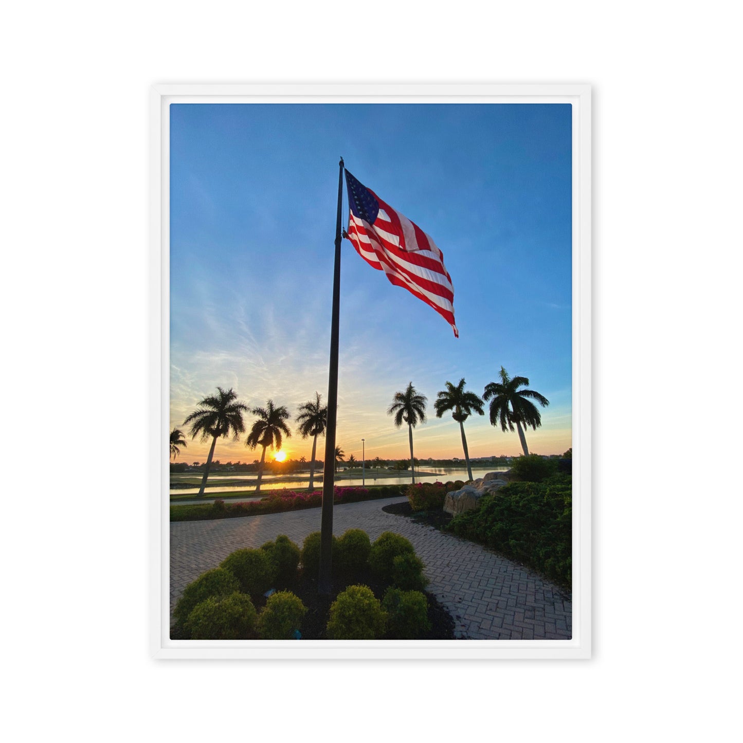 Patriotic Morning (Framed Canvas)