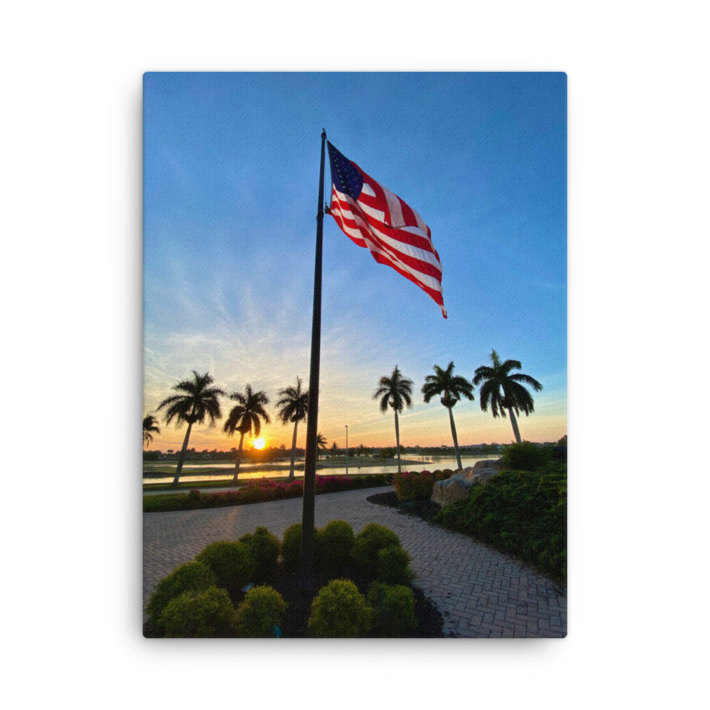 Patriotic Morning (Vertical Thin Canvas)