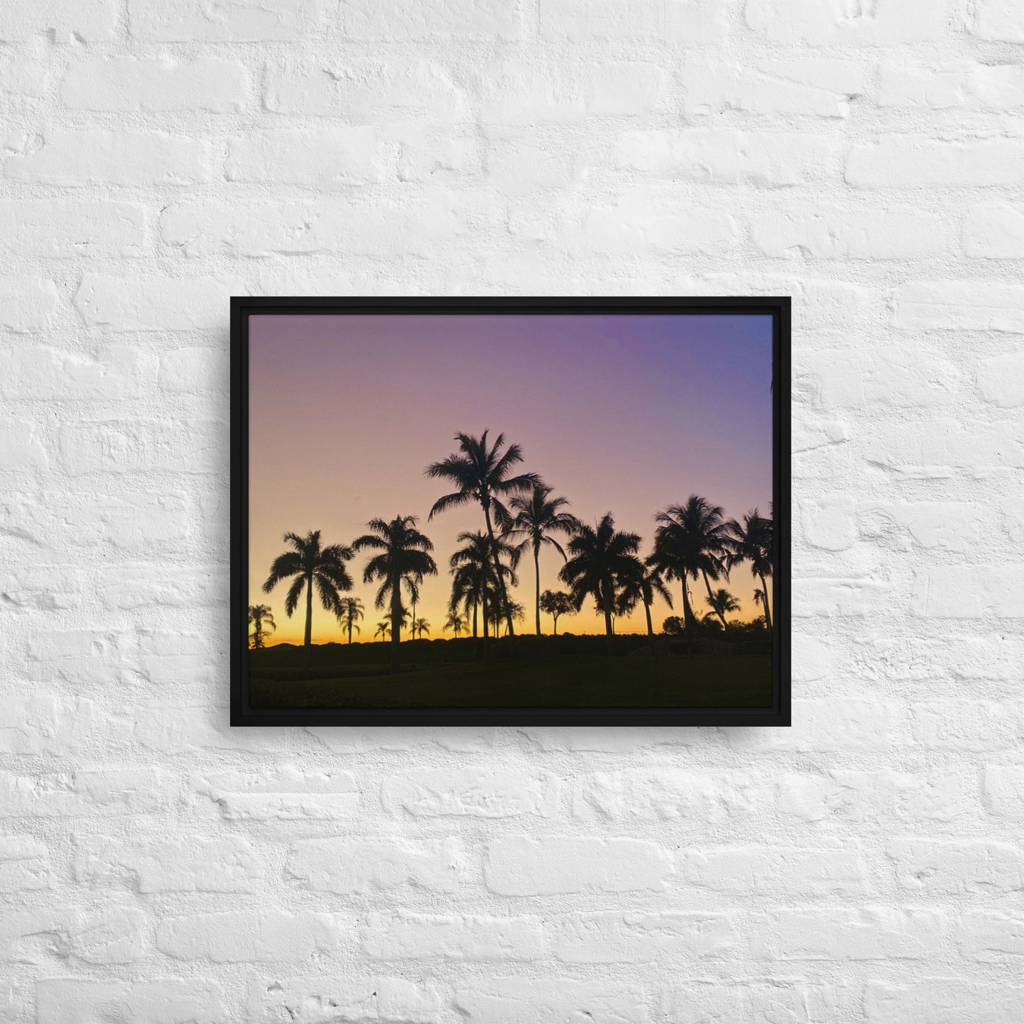 Lavender Palms (Framed Canvas)