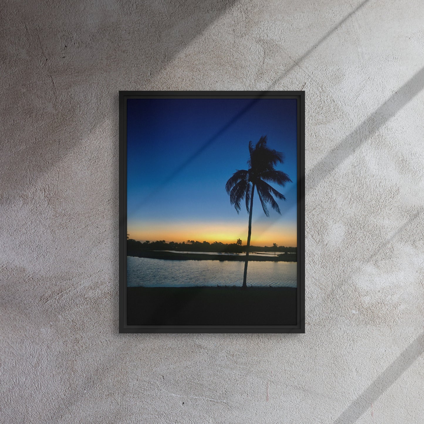 Morning Blues (Framed Canvas)