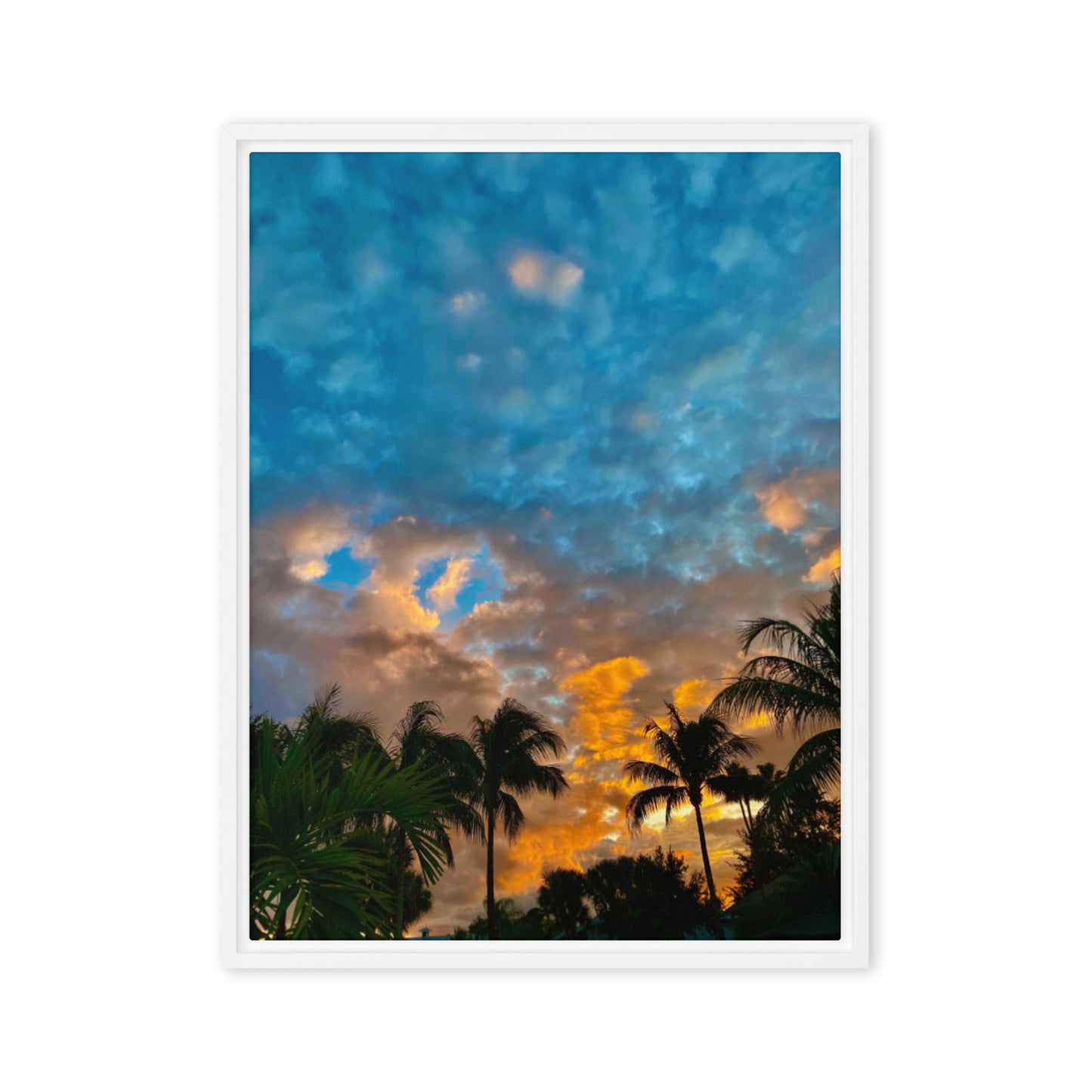 Watercolor Sunset (Framed Canvas)