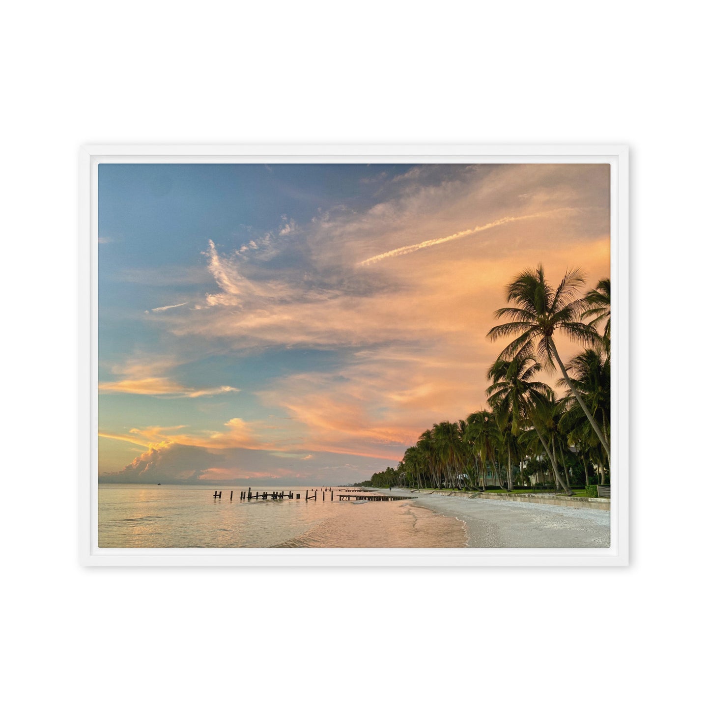 The Longest Beach Walk (Framed Canvas)