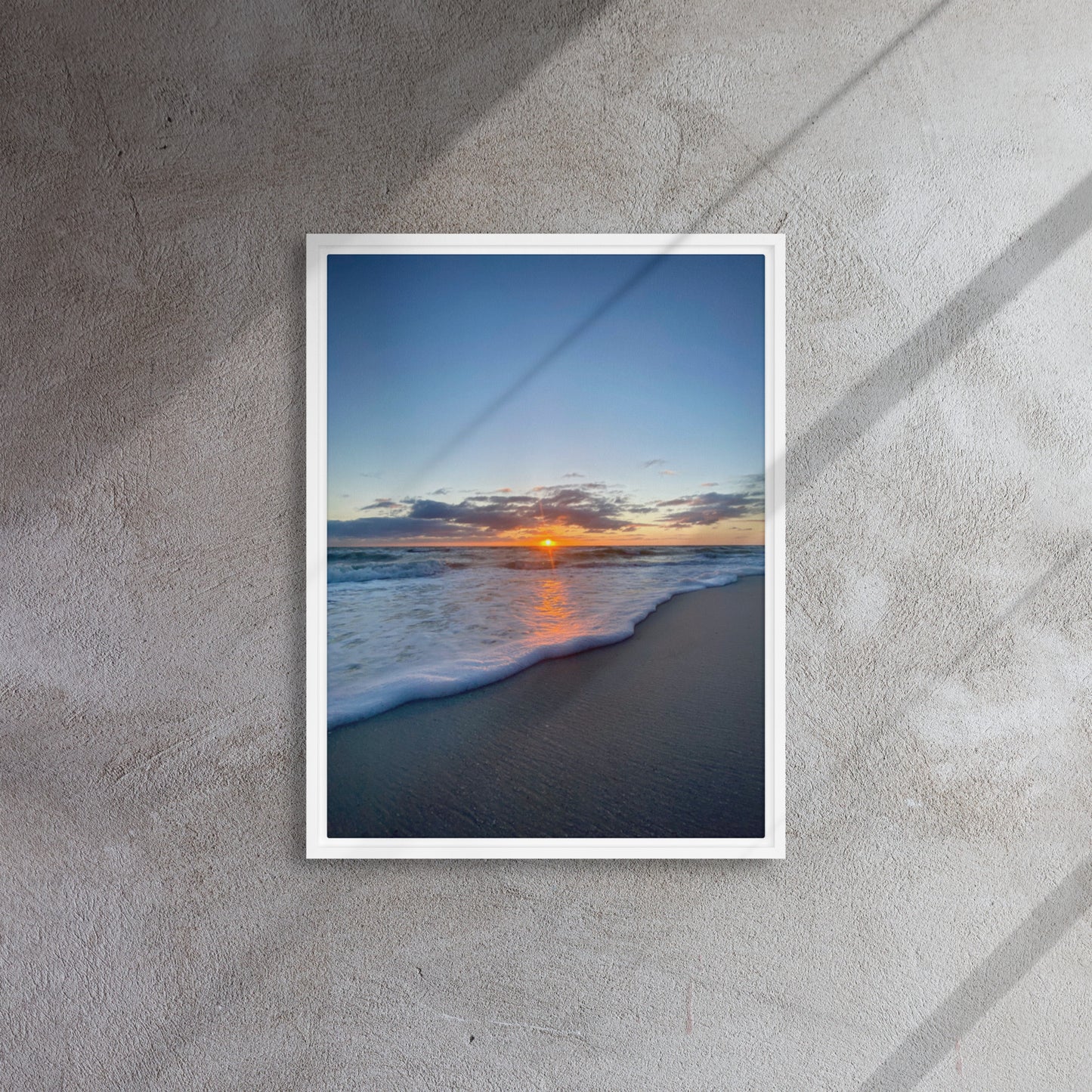 Sunset Foam (Framed Canvas)