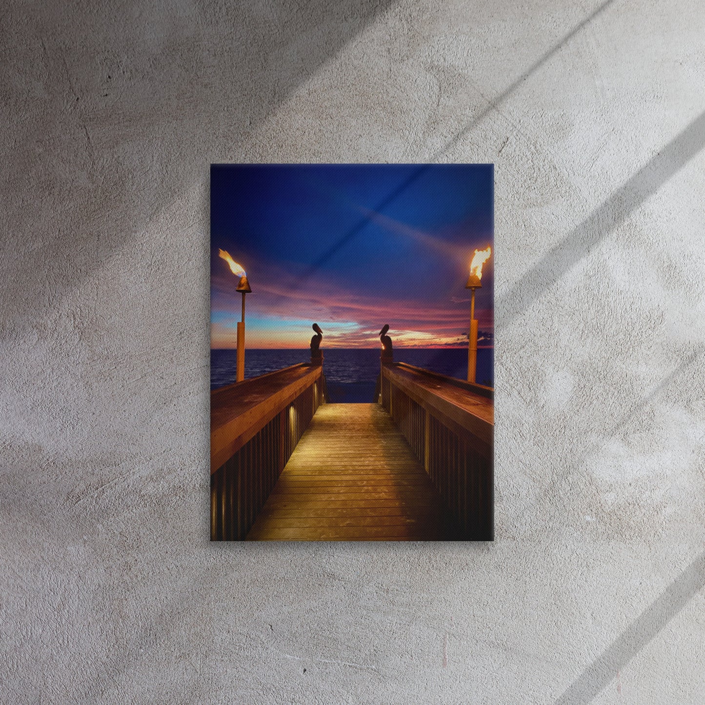 Pelicans At Gumbo (Vertical Thin Canvas)