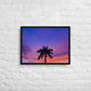 Neon Palm (Framed Canvas)