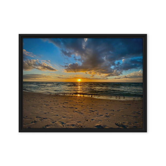 Step into the Gulf Sunset (Framed Canvas)