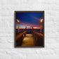 Pelicans At Gumbo (Vertical Framed Canvas)