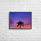 Neon Palm (Framed Canvas)
