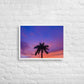 Neon Palm (Framed Canvas)
